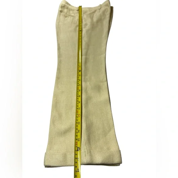 RALPH LAUREN BLACK LABEL 100% Linen Herringbone Trousers - Made in USA - Sz 8 - Picture 7 of 16